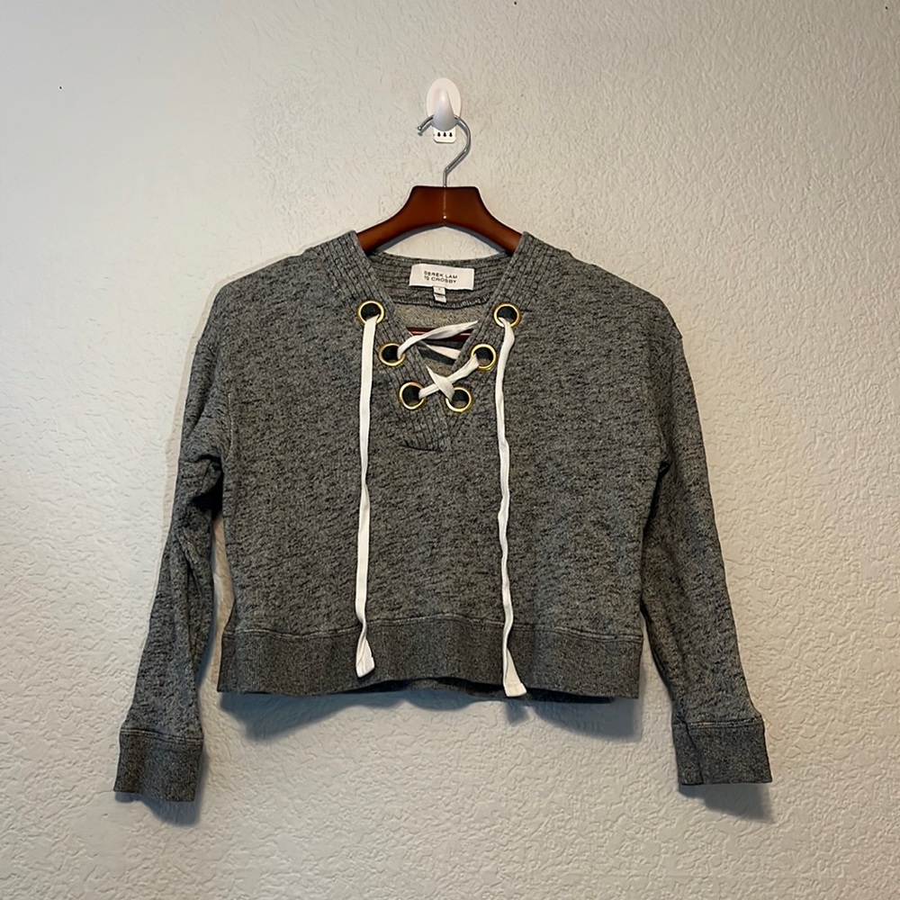 Derek Lam 10 Crosby Lace Up Sweater